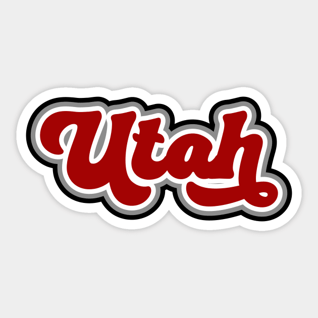 Retro Utah Script Sticker by SLAG_Creative